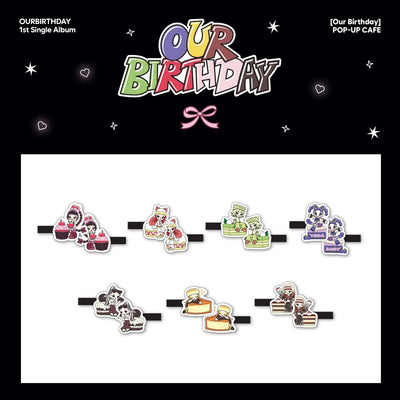 [OURBIRTHDAY|أور بيرث داي] {Kpop} (One) OURBIRTHDAY - Acrylic Hairpin Set (2 pieces) (Our Birthday Pop-Up MD) | أور بيرث داي - طقم مشابك شعر أكريليك (قطعتان) (منتجات بوب أب أور بيرث داي)