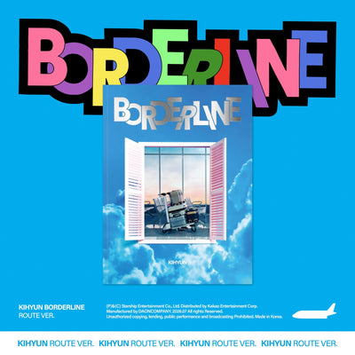 [Monsta X|مونستا اكس] {Kpop} (One) MONSTA X KIHYUN - EP [BORDERLINE] (Route Ver.) 15 x 20 cm 74p | مونستا اكس كيهيون - الألبوم القصير بوردرلاين (نسخة المسار)