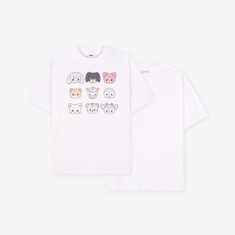 [Twice|توايس] {Kpop} (One) TWICE - T-Shirt (White) - Size L (TWICE THE THRILL Pop-Up Store) | توايس - تي شيرت (أبيض) - مقاس L (متجر توايس ذا ثريل المؤقت)
