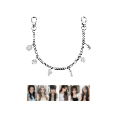 [IVE|آيف] {Kpop} (Set) IVE - Chain Strap 30 cm + Random Photo Card (WORLD TOUR [SHOW WHAT I AM]) | آيف - حزام سلسلة ٣٠ سم + بطاقة صورة عشوائية (الجولة العالمية)