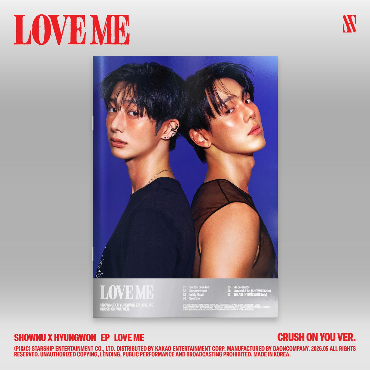 [Monsta X|مونستا اكس] {Kpop} (One) SHOWNU X HYUNGWON - EP [LOVE ME] (CRUSH ON YOU Ver.) | مونستا اكس - شونو × هيونغ وون - الألبوم القصير [لوف مي] (نسخة كراش أون يو)