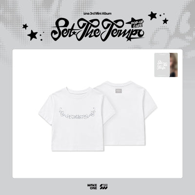 [izna|إزنا] {Kpop} (One) IZNA - Crop Top Length 54 cm, Chest 46 cm, Sleeve 15.5 cm + Photo Card (Pop-up [Set the Tempo]) | إزنا - تيشيرت كروب مع بطاقة صورة