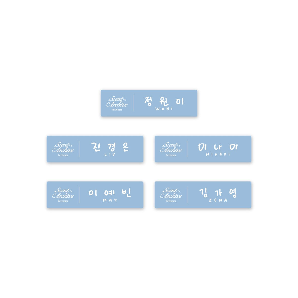 [RESCENE|ريسين] {Kpop} (One) RESCENE - Name Tag (POP-UP [Scent Archive - MEMORIES OF RESCENE] OFFICIAL MD) | ريسين - بطاقة اسم (بوب أب [أرشيف العطر - ذكريات ريسين] المنتجات الرسمية)