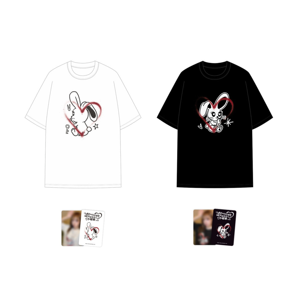 [YENA|يينا] {Kpop} (One) YENA - Tokkijjang T-Shirt + Photocard (White M / Black L) (2026 YENA Encore Live Official MD) | يينا - تيشيرت توكي جانغ مع بطاقة صورة (أبيض مقاس M / أسود مقاس L) (إم دي رسمي لحفل يينا الإضافي ٢٠٢٦)
