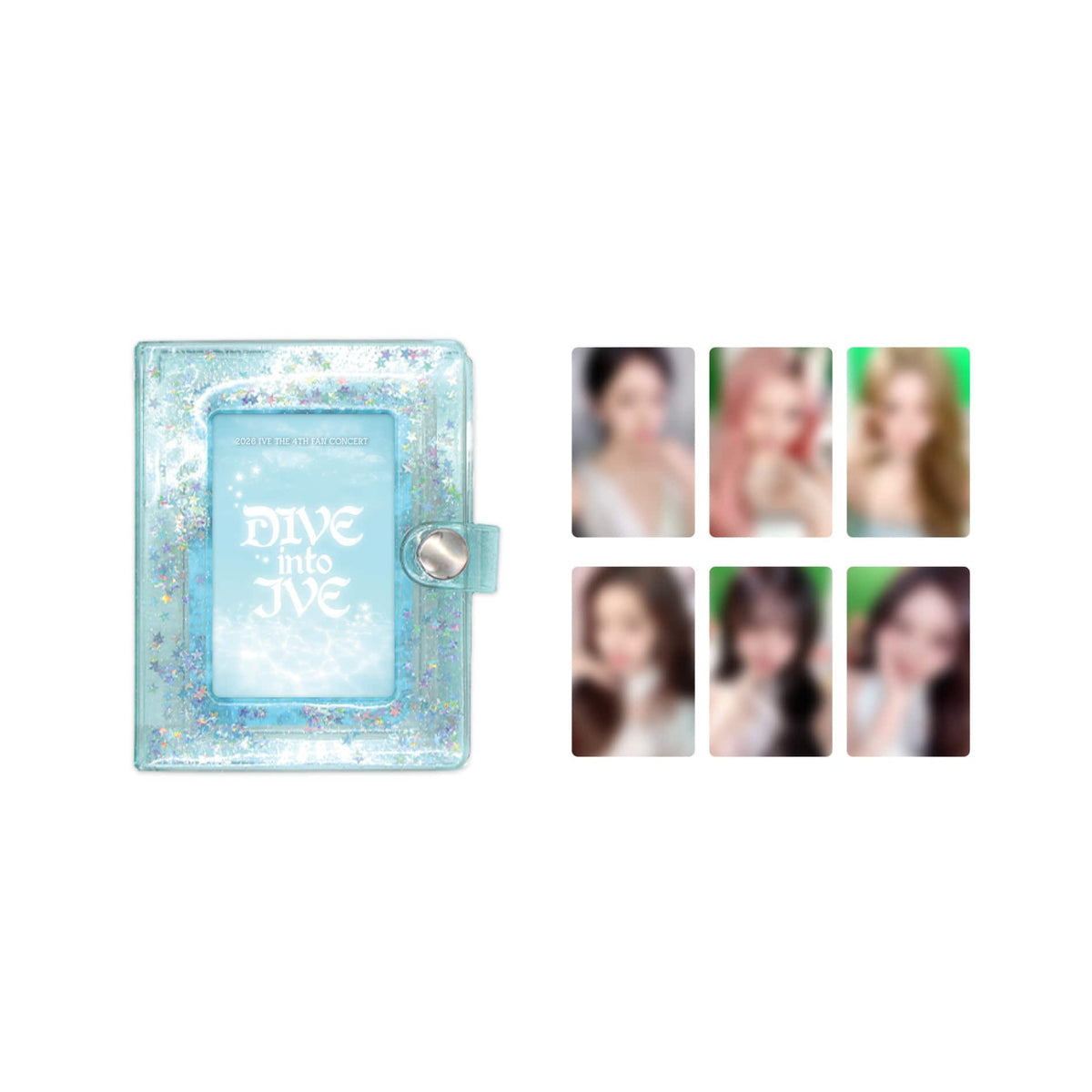 [IVE|آيف] {Kpop} (One) IVE - Collect Book 7.7 x 10.4 x 2 cm + Random Photocard (IVE THE 4TH FAN CONCERT [DIVE into IVE]) | آيف - كتاب تجميع بطاقات 7.7 × 10.4 × 2 سم + بطاقة صور عشوائية (حفل آيف الرابع [دايف إنتو آيف])