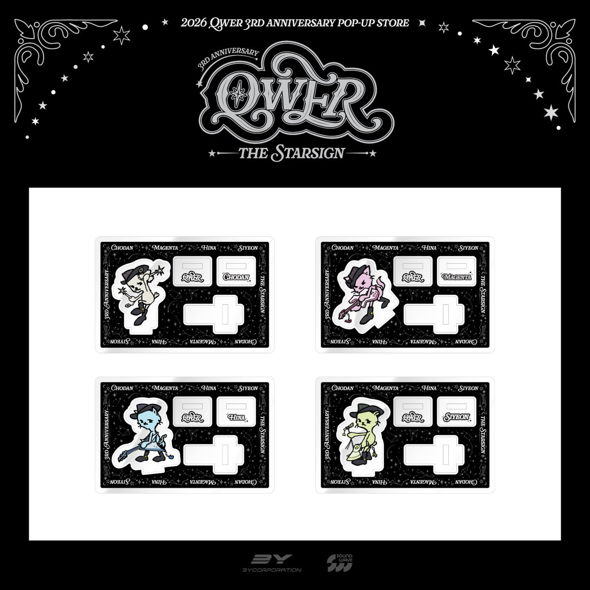 [QWER|كيو دبليو إي آر] {Kpop} (One) QWER - Monitor Acrylic Stand 10 x 6.5 cm (Member Select) (3rd Anniversary Pop-Up [THE STAR SIGN]) | كيو دبليو إي آر - ستاند أكريليك للشاشة ١٠ × ٦٫٥ سم (اختيار العضو) (المتجر المؤقت للذكرى الثالثة [THE STAR SIGN])
