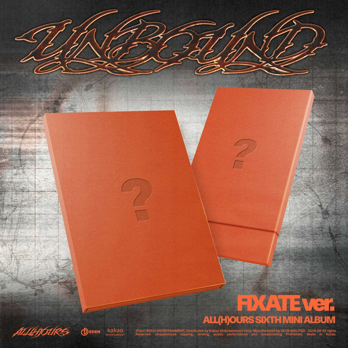 [ALL(H)OURS|أول أورز] {Kpop} (One) ALL(H)OURS - The 6th Mini Album [UNBOUND] (Fixate Ver.) 17.6 x 24.8 cm | أول أورز - الألبوم المصغّر السادس أنباوند (نسخة Fixate)