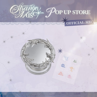 [NMIXX|إن ميكس] {Kpop} (One) NMIXX - MagSafe Mirror 5 x 5 x 1.5 cm (Brass & Acrylic) (NMIXX 6th EP [Strange Muse] Pop-Up) | إن ميكس - مرآة ماغ سيف ٥ × ٥ × ١٫٥ سم (نحاس وأكريليك) (المتجر المؤقت لألبوم [Strange Muse])