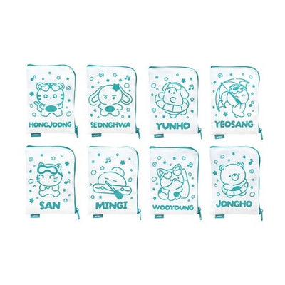 [ATEEZ|أتيز] (One) ATEEZ - 8th Anniversary Mini Pouch 10 x 14 cm (Random 1 of 8) (ATEEZ 8th Anniversary [Blue Drift]) | أتيز - محفظة صغيرة للذكرى الثامنة 10 × 14 سم