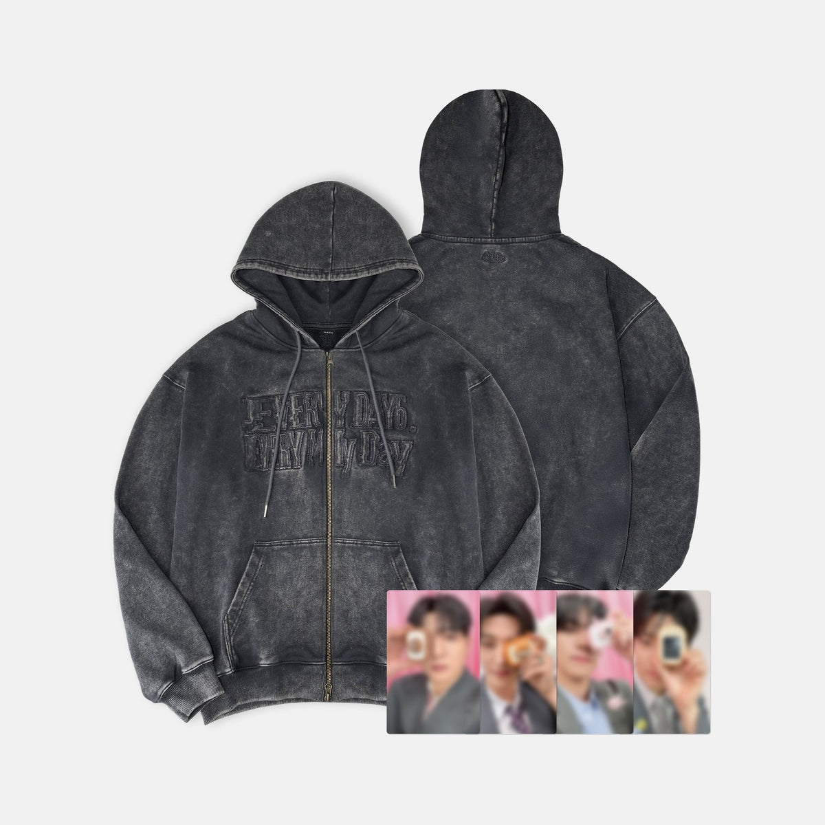 [Day6|داي 6] {Kpop} (Set) DAY6 - Zip-Up Hoodie (M / L) + 4 Photocards (2026 DAY6 5th Fanmeeting [Every DAY6, Every My Day]) | داي 6 - هودي بسحاب (مقاس M / L) مع ٤ بطاقات (لقاء المعجبين الخامس 2026 [إيفري داي6، إيفري ماي داي])