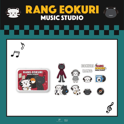 [Actor|ممثل] (One) AHN HYO SEOP - Tin Case & Removable Sticker Set Tin case 95 x 65 x 20 mm / Stickers 35 x 12 – 35 x 67 mm (Pop-Up [RANG & EOKURI MUSIC STUDIO]) | آن هيو سوب - طقم علبة معدنية وملصقات قابلة للإزالة (متجر البوب أب [RANG & EOKURI MUSIC STUD