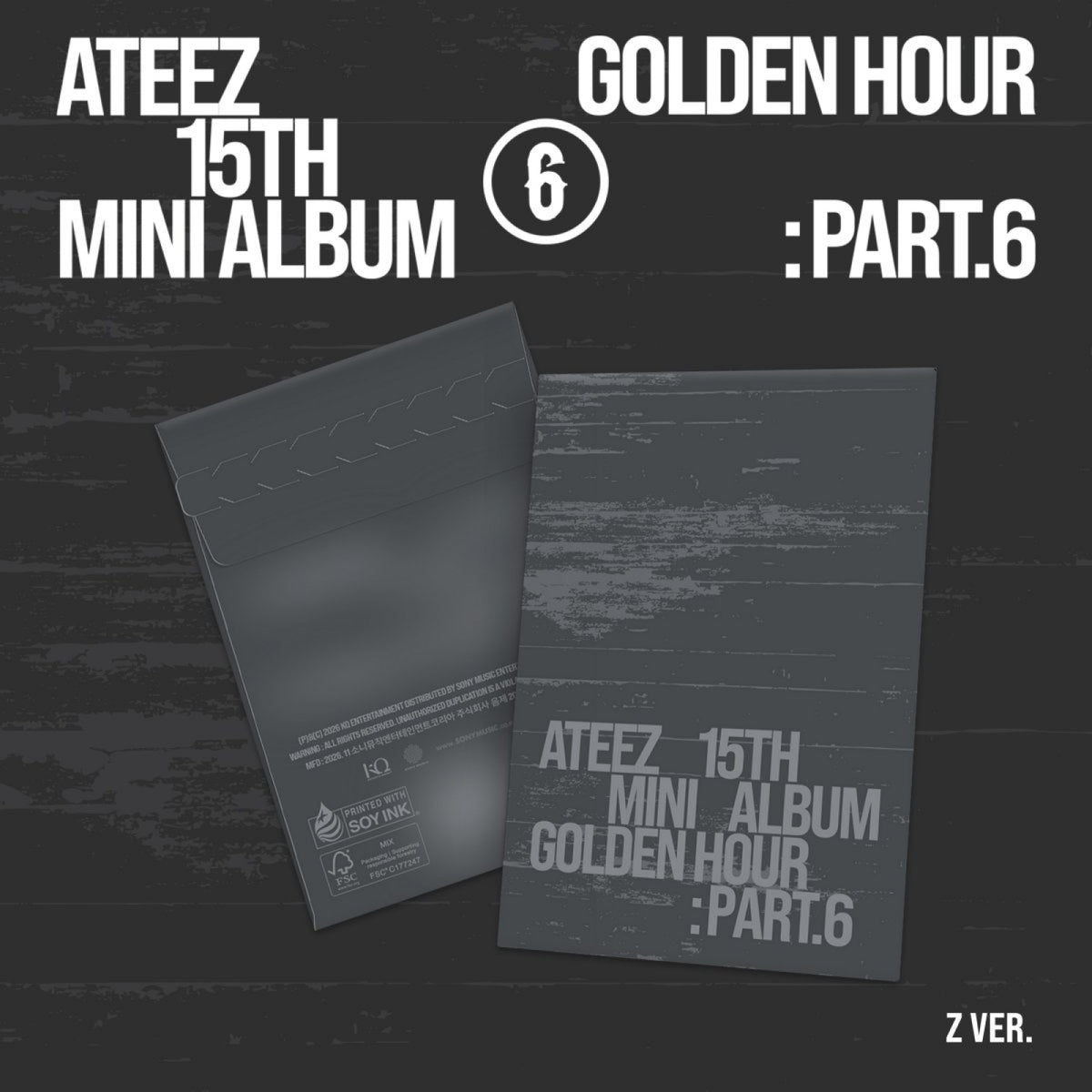 [ATEEZ|أتيز] (One) ATEEZ - The 15th Mini Album [GOLDEN HOUR : Part.6] POCAALBUM (Z Ver.) Platform Album | أتيز - الألبوم المصغر 15 [غولدن أور: الجزء السادس] بوكا ألبوم (نسخة Z)