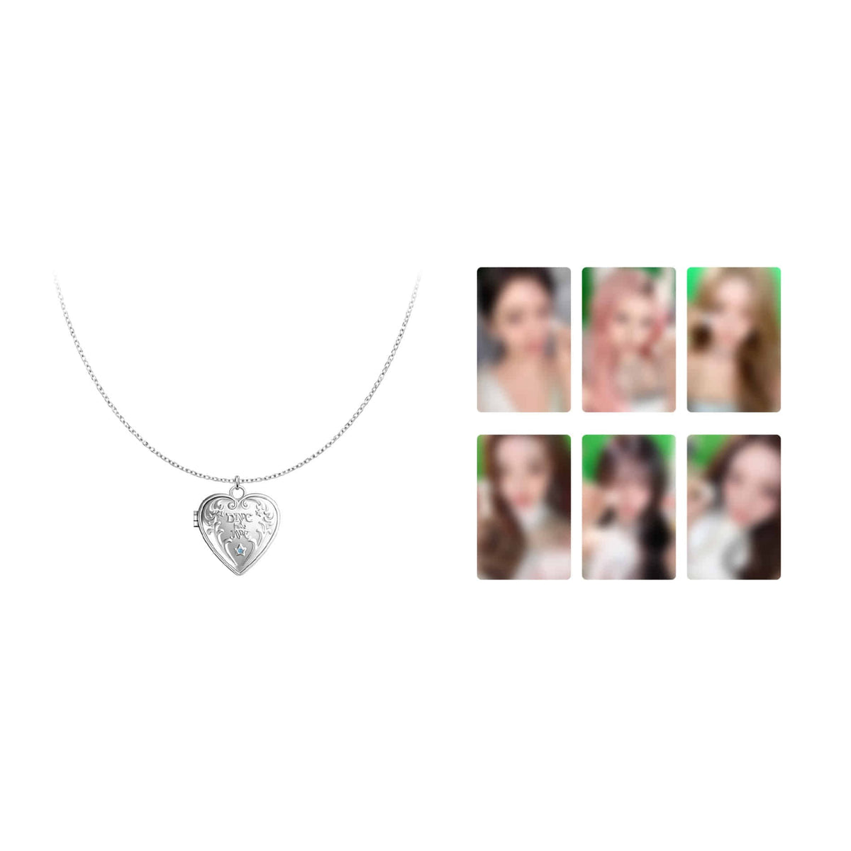[IVE|آيف] {Kpop} (One) IVE - Locket Pendant Necklace 70 cm Chain + Photocard (Random 1 of 6) (IVE THE 4TH FAN CONCERT [DIVE into IVE]) | آيف - عقد بدلاية لوكيت بسلسلة 70 سم + بطاقة صور (عشوائية من 6) (حفل آيف الرابع [دايف إنتو آيف])