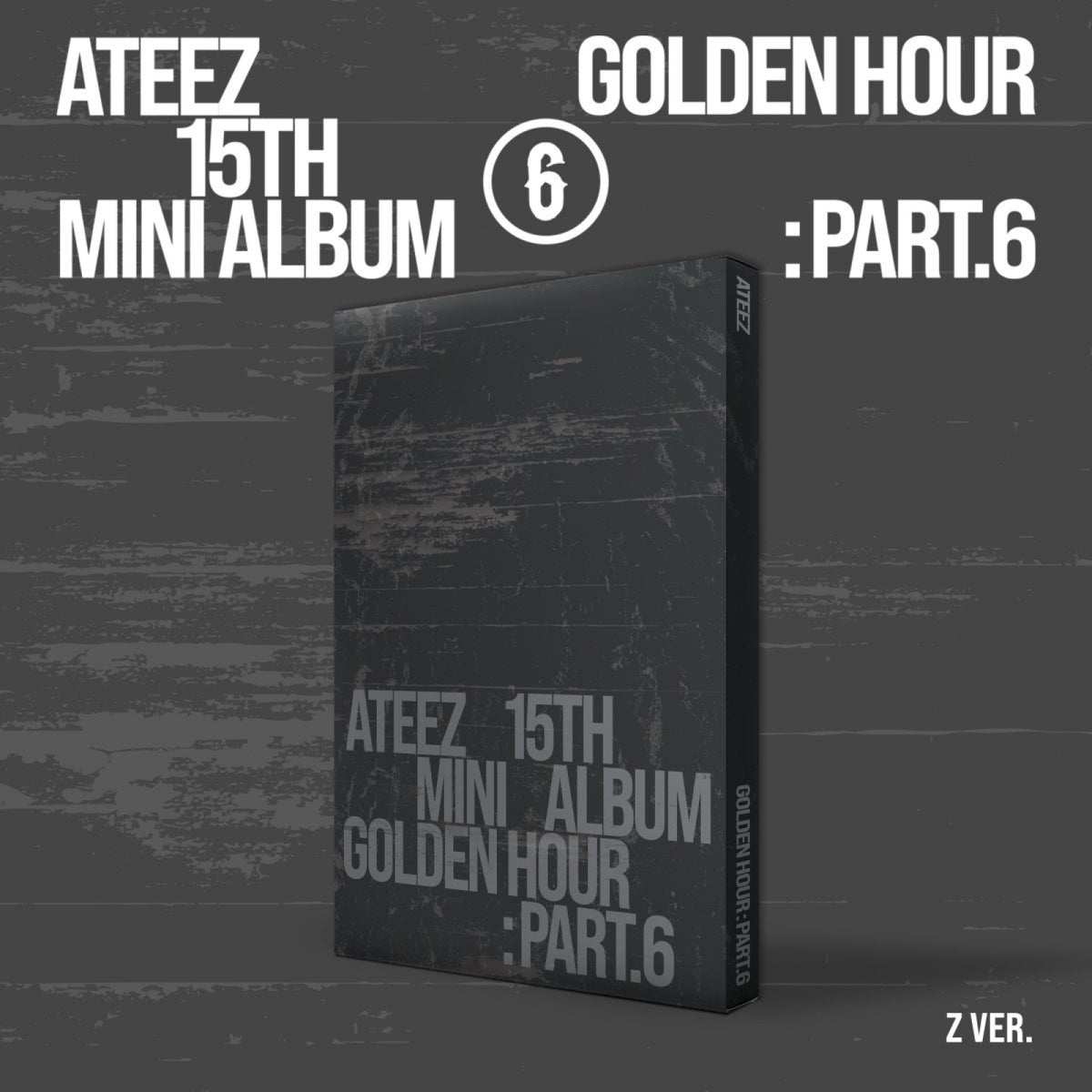 [ATEEZ|أتيز] (One) ATEEZ - The 15th Mini Album [GOLDEN HOUR : Part.6] (Z Ver.) 15.5 x 21 x 2 cm, 64p + 12p Photobook | أتيز - الألبوم المصغر 15 [غولدن أور: الجزء السادس] (نسخة Z)