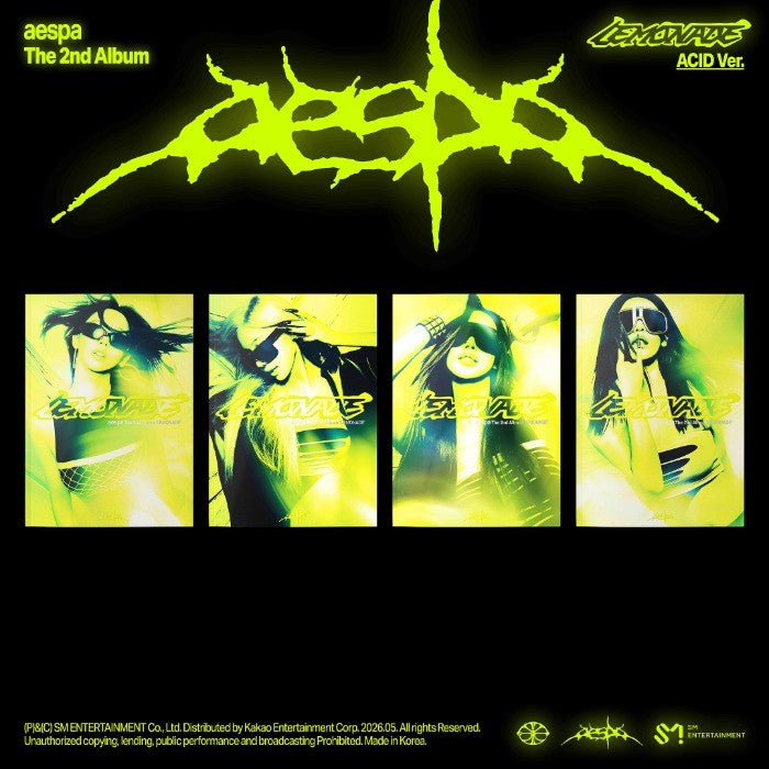 [aespa|إسبا] {Kpop} (One) aespa - The 2nd Album [LEMONADE] (ACID Ver.) 21 x 29 cm | إسبا - الألبوم الثاني [ليموناضة] (نسخة ACID) ٢١ × ٢٩ سم