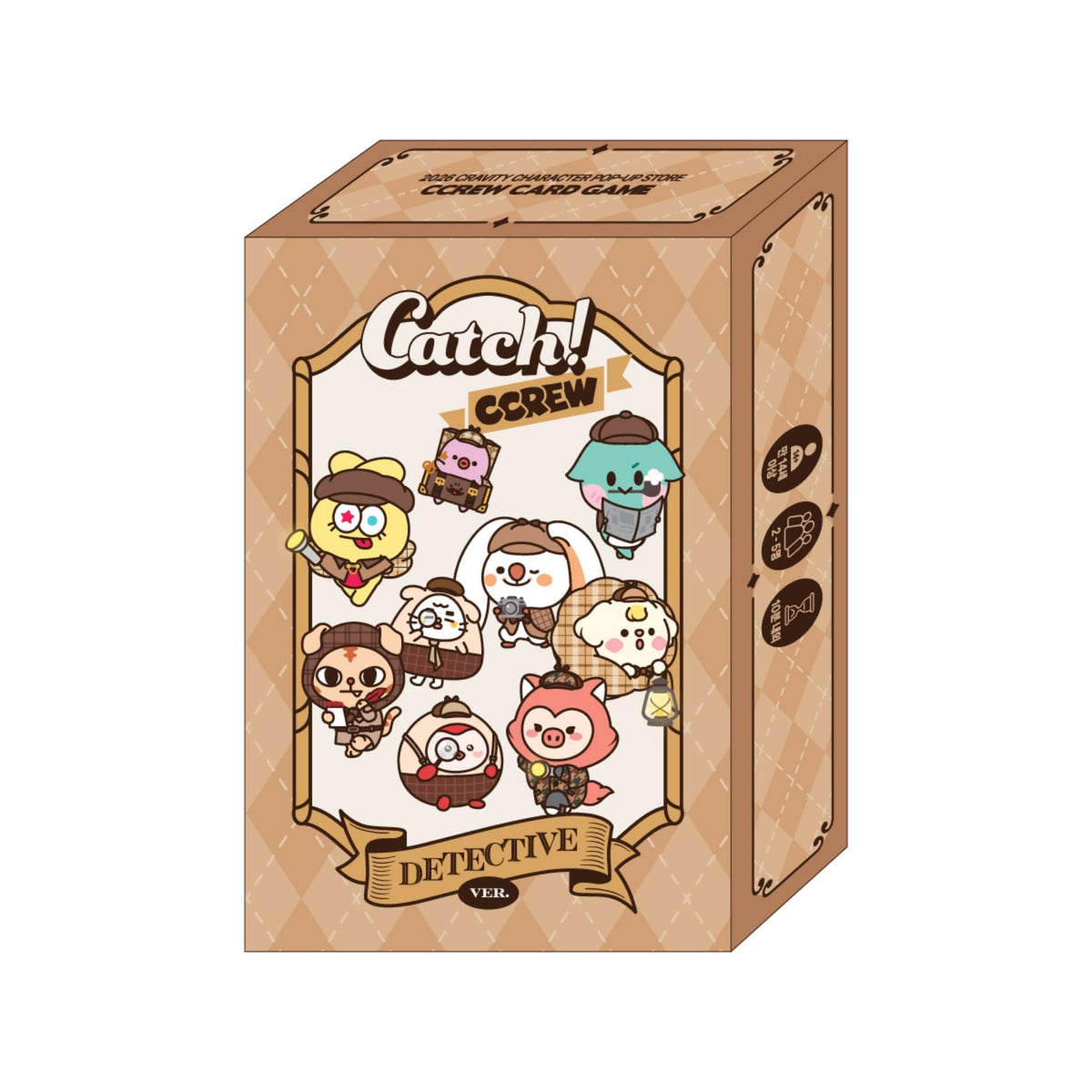[CRAVITY|كرافيتي] {Kpop} (Set) CRAVITY - Catch CCREW Card Game, 37 Cards + Rules + 9 Peel-off Stickers (2026 CRAVITY CHARACTER [DETECTIVE CCREW] POP-UP STORE) | كرافيتي - لعبة ورق Catch CCREW، 37 بطاقة + تعليمات + 9 ملصقات