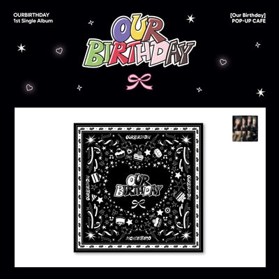 [OURBIRTHDAY|أور بيرث داي] {Kpop} (One) OURBIRTHDAY - Bandana 60 x 60 cm + Photocard (Our Birthday Pop-Up MD) | أور بيرث داي - بندانا ٦٠ × ٦٠ سم + بطاقة صور (منتجات بوب أب أور بيرث داي)