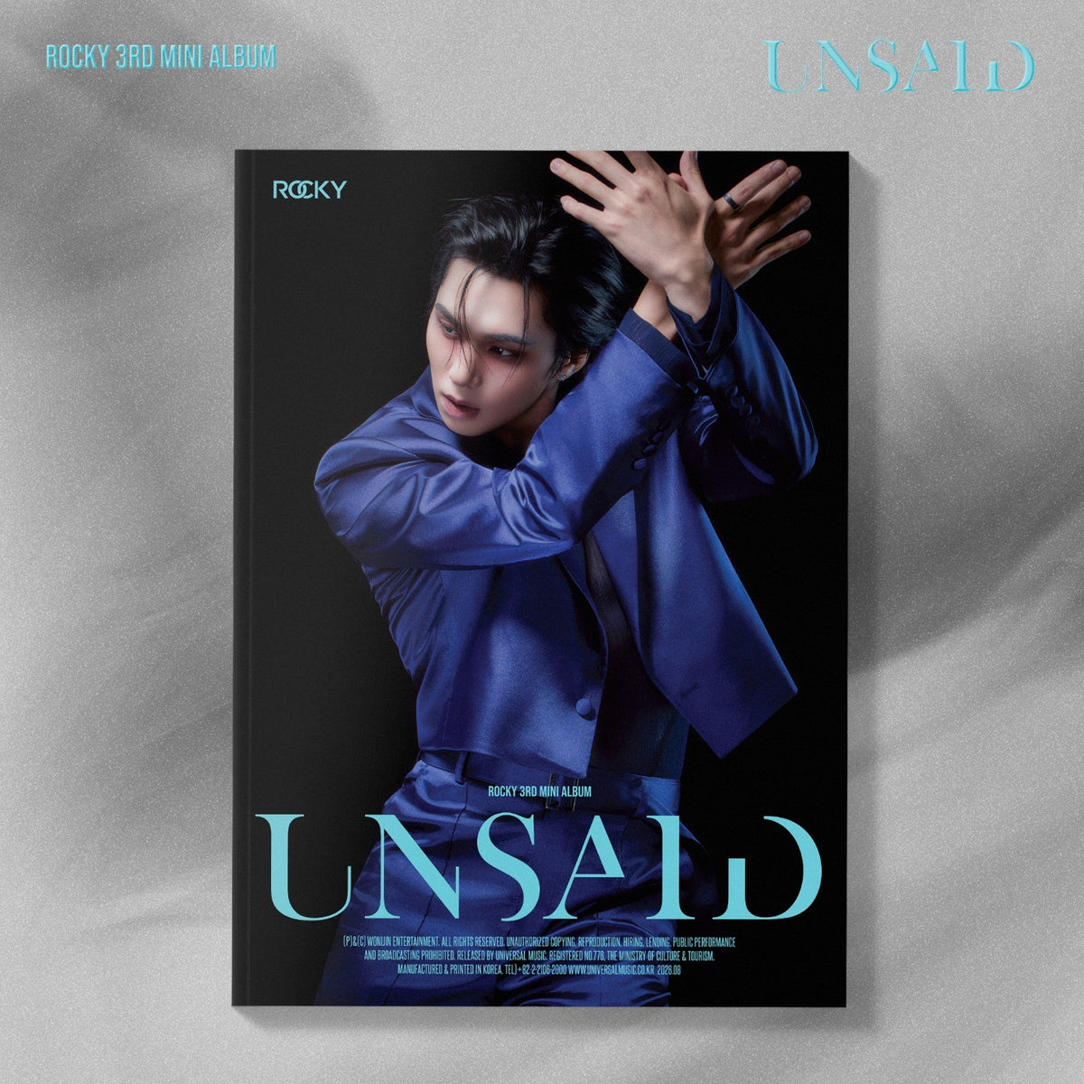 [ROCKY|روكي] {Kpop} (One) ROCKY - 3rd Mini Album [UNSAID] (VEIL Ver.) 22 x 30 cm | روكي - الألبوم المصغّر الثالث [أنسِد] (نسخة فيل) ٢٢ × ٣٠ سم