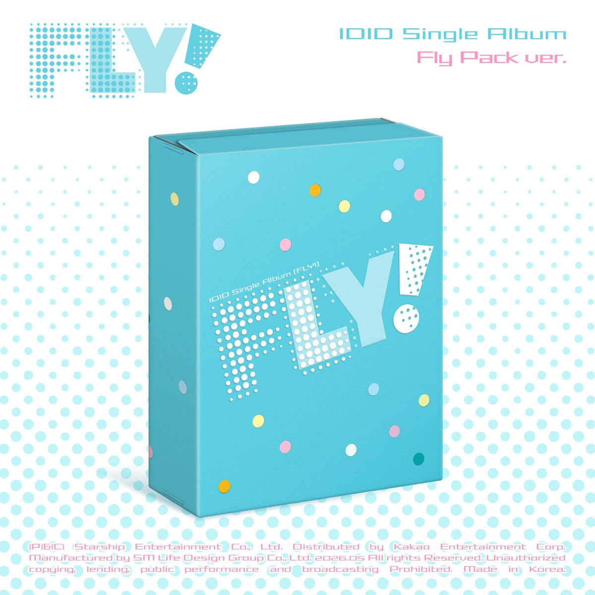 [IDID|آيديد] {Kpop} (Set) IDID - Single Album [FLY!] (Fly Pack Ver., 4 Books + Keyring + Poster) 22.5 x 29.4 x 6.6 cm | آيديد - الألبوم المنفرد [فلاي!] (نسخة فلاي باك، ٤ كتيّبات مع ميدالية وملصق) ٢٢٫٥ × ٢٩٫٤ × ٦٫٦ سم