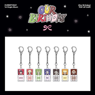 [OURBIRTHDAY|أور بيرث داي] {Kpop} (One) OURBIRTHDAY - Random Keycap Keyring 2 x 10.5 cm (Our Birthday Pop-Up MD) | أور بيرث داي - ميدالية كي كاب عشوائية ٢ × ١٠٫٥ سم (منتجات بوب أب أور بيرث داي)