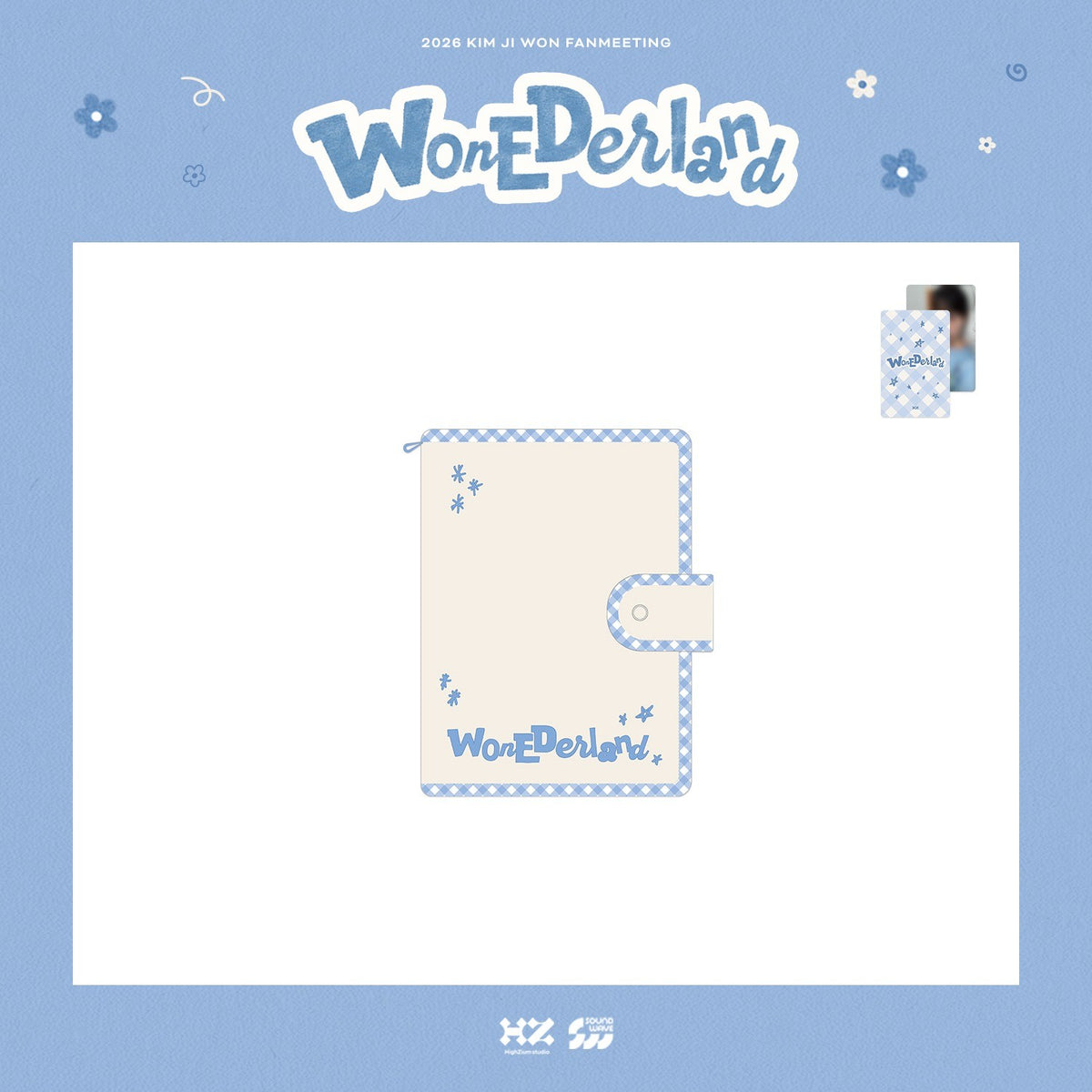 [Actor|ممثل] (One) KIM JI WON - Book Cover 18 x 24 cm (Cotton) (2026 FANMEETING [WONEDERLAND]) | كيم جي وون - غلاف كتاب ١٨ × ٢٤ سم (قطن) (لقاء المعجبين ٢٠٢٦ [WONEDERLAND])