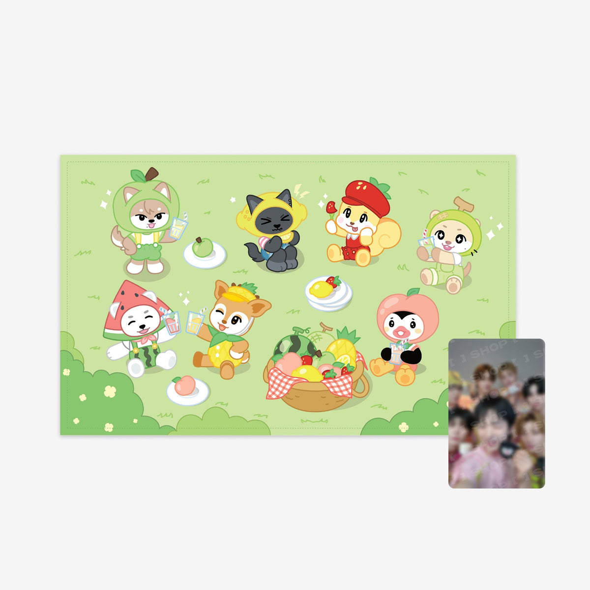 [NEXZ|نيكسز] {Kpop} (One) NEXZ - NEXZOO Picnic Blanket 130 x 80 cm (SWEET PICNIC with NEXZOO) | نيكسز - بطانية نزهة NEXZOO ‏130 × 80 سم