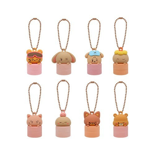 [ATEEZ|أتيز] (One) ATEEZ - 8th Anniversary Lip Cap Keyring 36 x 38 mm (Random 1 of 8) (ATEEZ 8th Anniversary [Blue Drift]) | أتيز - ميدالية غطاء الشفاه للذكرى الثامنة