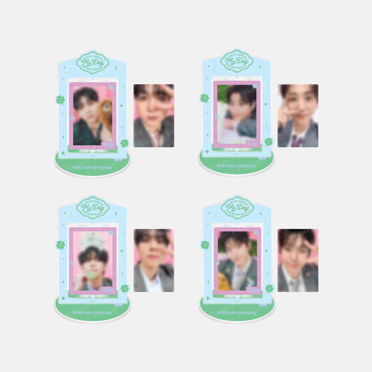 [Day6|داي 6] {Kpop} (Set) DAY6 - Turning Acrylic Stand 10.4 x 15.2 cm + 2 Photocards (2026 DAY6 5th Fanmeeting [Every DAY6, Every My Day]) | داي 6 - ستاند أكريليك دوّار ١٠٫٤ × ١٥٫٢ سم مع بطاقتين (لقاء المعجبين الخامس 2026 [إيفري داي6، إيفري ماي داي])
