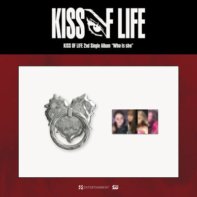 [KISS OF LIFE|كيس أوف لايف] {Kpop} (Set) KISS OF LIFE - Heart Ring Holder 3.6 x 3.45 cm, Zinc Metal ([Who is she] Pop-Up MD 02) | كيس أوف لايف - حلقة مسك الهاتف المعدنية ٣٫٦ × ٣٫٤٥ سم (منتجات متجر [Who is she])