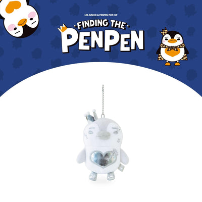 [LEE JUNHO|لي جون هو] {Kpop} (One) LEE JUNHO - Silver PenPen Plush Keyring 12 cm (LEE JUNHO & PENPEN POP-UP [FINDING THE PENPEN]) | لي جون هو - ميدالية بينبين الفضية القطيفة ١٢ سم (متجر لي جون هو وبينبين المؤقت [فايندينغ ذا بينبين])