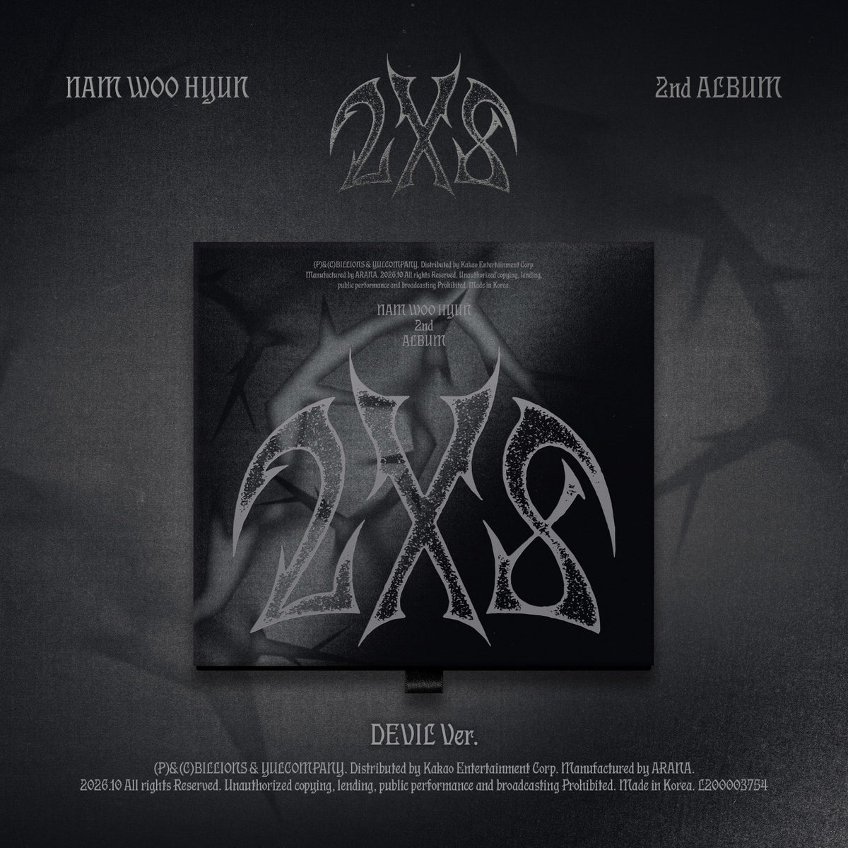 [INFINITE|انفينيت] {Kpop} (One) NAM WOO HYUN (INFINITE) - The 2nd Album [2X8] (DEVIL) + Photobook + Acrylic Keyring + First Press Poster | انفينيت نام وو هيون - الألبوم الثاني [2X8] (نسخة ديفل)