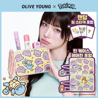 [Makeup|مكياج] (Set) Colorgram Nudi Blur Tint Ditto Edition Set 2 Colors (+Tin Case & Hairpin) | كولورغرام - طقم تينت نودي بلور نسخة ديتو - لونان (+علبة معدنية ومشبك شعر)