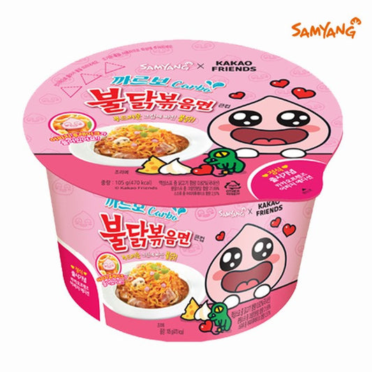 (ONE) Samyang Carbonara Buldak Bokkeum Myeon Cup Ramen Large Cup 105g [Country of Origin: Indicated in detailed description]