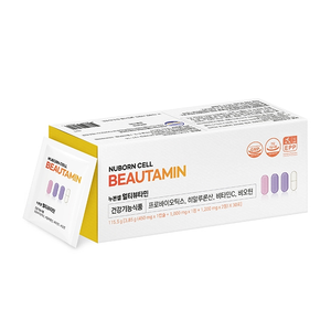 [Vitamin&Health|فيتامين&صحة] (One) Nuborn Cell Multi-Beautamin - Probiotics + Hyaluronic Acid + Vitamin C + Biotin (30 Pouches) | نوبورن سيل - ملتي بيوتامين (بروبيوتيك + حمض الهيالورونيك + فيتامين C + بيوتين) - 30 كيس