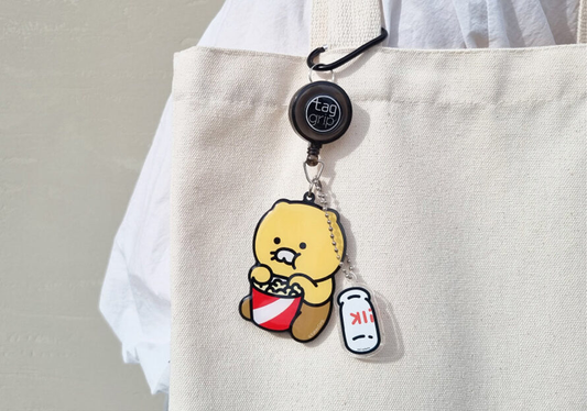 (ONE) KAKAO FRIENDS [Tag Grip] Touch payment/transportation smart keyring Popcorn Chunsik