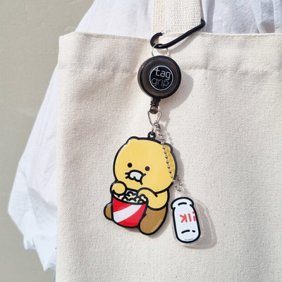 (ONE) KAKAO FRIENDS - [Tag Grip] Touch payment/transportation smart keyring Popcorn Chunsik