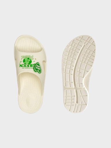 (ONE) LINE FRIENDS - Gunjong Brown On Green Eco Green EVA Slippers (230-260mm)