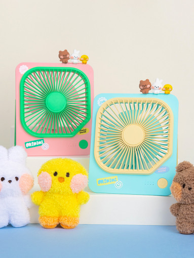 (ONE) Line Friends - Minini Table Fan (Blue/Pink)