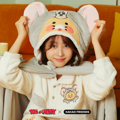 (ONE) Tom and Jerry X Kakao Friends - Wearable Blanket Tuffy Chunsik