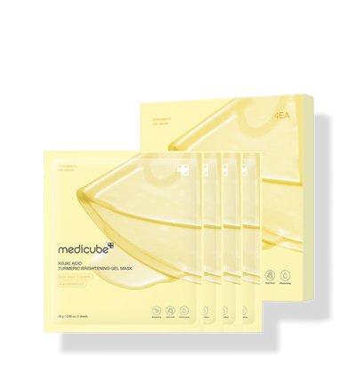 [Care|العناية] (Set) Medicube Kojic Acid Turmeric Vita Gel Mask (4 Sheets) | ميديكيوب ماسك جل الكركم وحمض الكوجيك (4 قطع)