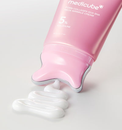 [Care|العناية] (One) Medicube PDRN Collagen Gua Sha Neck Wrinkle Cream 90g | ميديكيوب كريم PDRN كولاجين جوا شا لتجاعيد الرقبة 90 جم