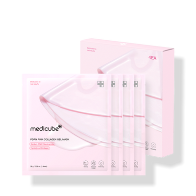 [Care|العناية] (Set) Medicube PDRN Pink Collagen Gel Mask (4 Sheets) | ميديكيوب ماسك جل الكولاجين الوردي PDRN (4 قطع)