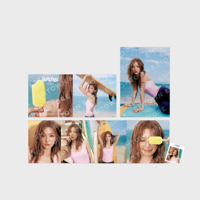 [Red Velvet|ريد فيلفيت] {Kpop} (One) RED VELVET - Photo Package (LP Poster 4pcs + A3 Folded Poster + Polaroid) (Velvet Summer) | ريد فيلفيت - طقم الصور (4 ملصقات LP + ملصق A3 مطوي + بولارويد) (فيلفيت سمر)