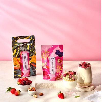 [Food|طعام] (One) SallyCook - Berry Oatmeal Shake Meal 127g (Low Sugar) | سالي كوك - شيك الشوفان بالتوت وجبة بديلة 127غ