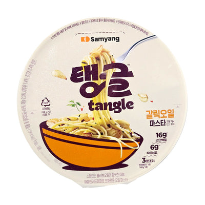 [Food|طعام] (Set) Samyang - Tangle Garlic Oil Pasta Big Cup 100g x 6 | سميانغ - باستا تانغل بزيت الثوم كوب كبير 100غ × 6