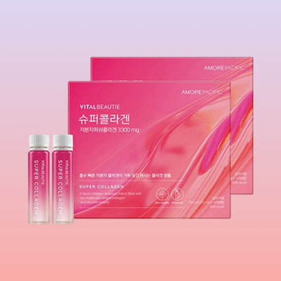 [Vitamin&Health|فيتامين&صحة] (Set) AmorePacific VITALBEAUTIE - Super Collagen Drinking Ampoules 30 x 2 Boxes | أموريباسيفيك فيتال بيوتي - أمبولات سوبر كولاجين 30 × علبتان