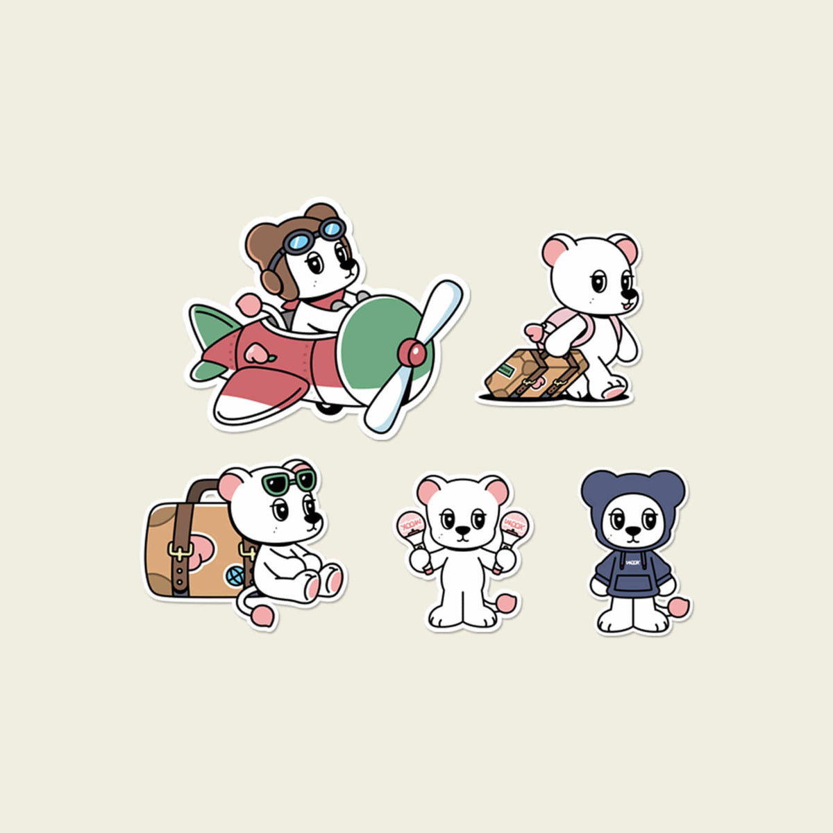 [Actor|ممثل] (One) LEE DONGWOOK - Wookdong Luggage Sticker Set (2025-2026 Fanmeeting Tour MY SWEET HOME) | لي دونغ ووك - طقم ملصقات الأمتعة ووكدونغ