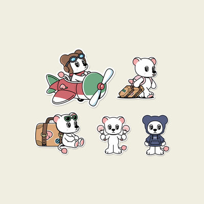 [Actor|ممثل] (One) LEE DONGWOOK - Wookdong Luggage Sticker Set (2025-2026 Fanmeeting Tour MY SWEET HOME) | لي دونغ ووك - طقم ملصقات الأمتعة ووكدونغ