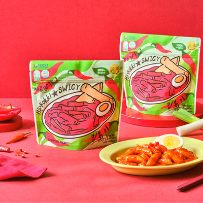 [Food|طعام] (One) SallyCook - Hip-bokki Rice Tteokbokki Spicy-Sweet 352g | سالي كوك - هيب بوكي توكبوكي الأرز الحار الحلو 352غ