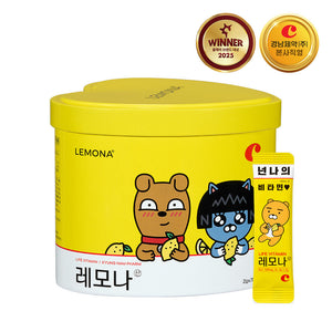 [Vitamin&Health|فيتامين&صحة] (One) Lemona Vitamin C Powder 70 Sticks - Kakao Friends Edition | ليمونا - بودرة فيتامين سي 70 ظرفاً - إصدار كاكاو فريندز